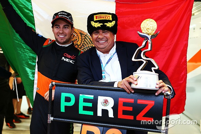Checo expresa su felicidad en redes sociales