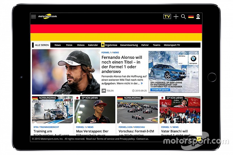 Motorsport.com startet Internetpräsenz in deutscher Sprache