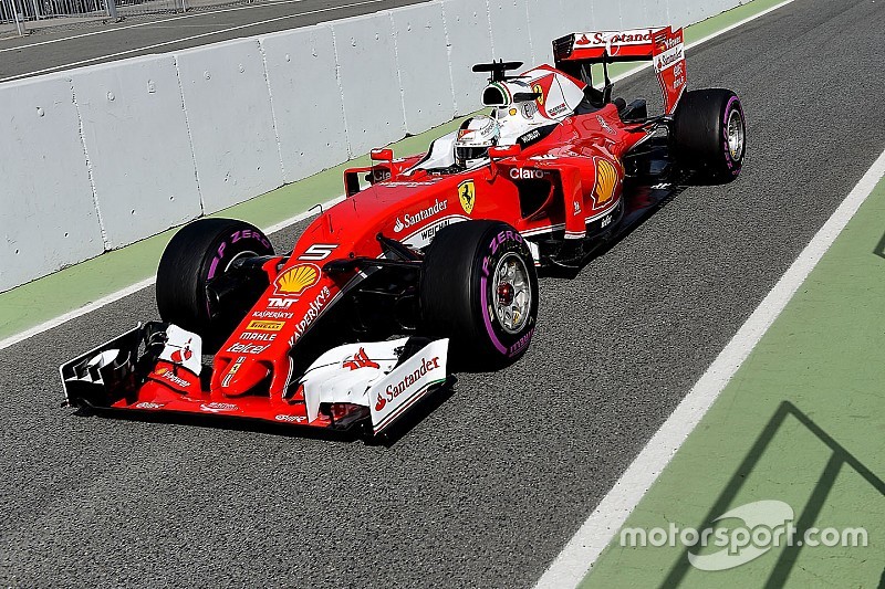 Formel-1-Test in Barcelona: Vettel und Ferrari auch am zweiten Tag vorn