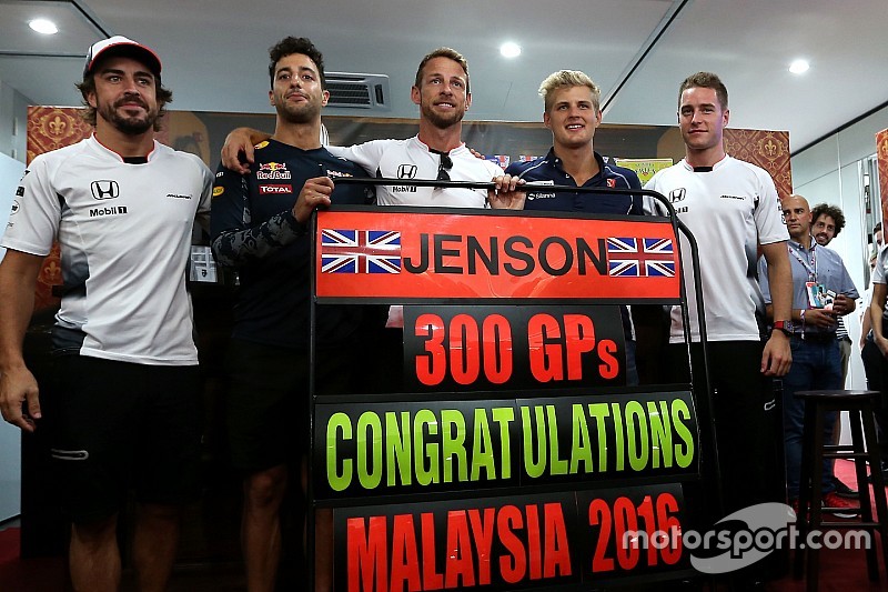 Galería: la celebración de los 300 GP de Button