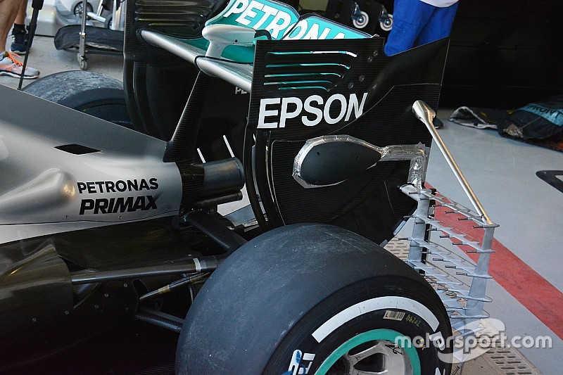 Technique - Tubes de Pitot sur la Mercedes de Hamilton