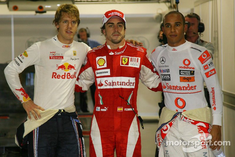 Полу-сіттер - Фернандо Алонсо, Scuderia Ferrari, друге місе - Себастьян Феттель, Red Bull Racing, тр