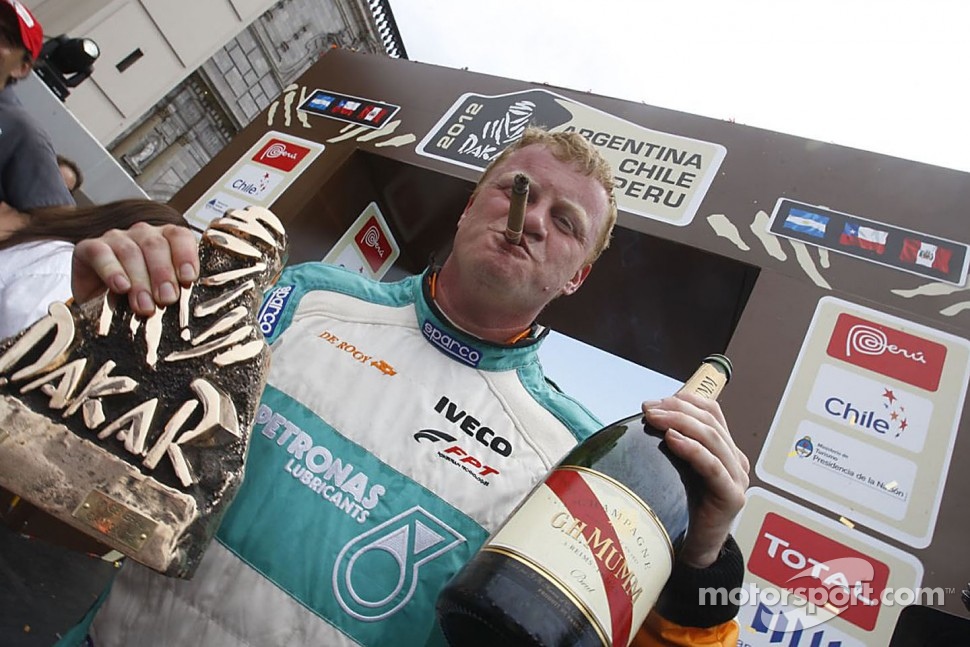 Podium: Tom Colsoul celebrates