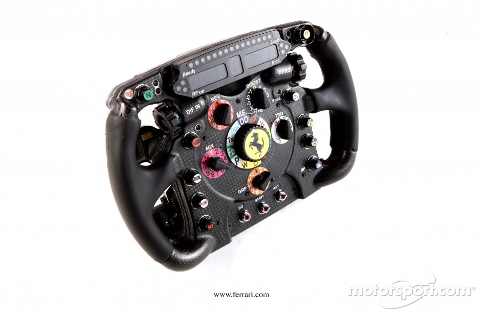 The Ferrari F2012 steering wheel