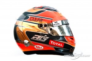 Romain Grosjean, Lotus Renault F1 Team helmet