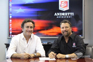 Alejandro Agag, CEO of Formula E Holdings with Michael Andretti, Formula E Andretti Autosport presentation