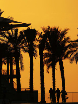 Fans en la puesta de sol