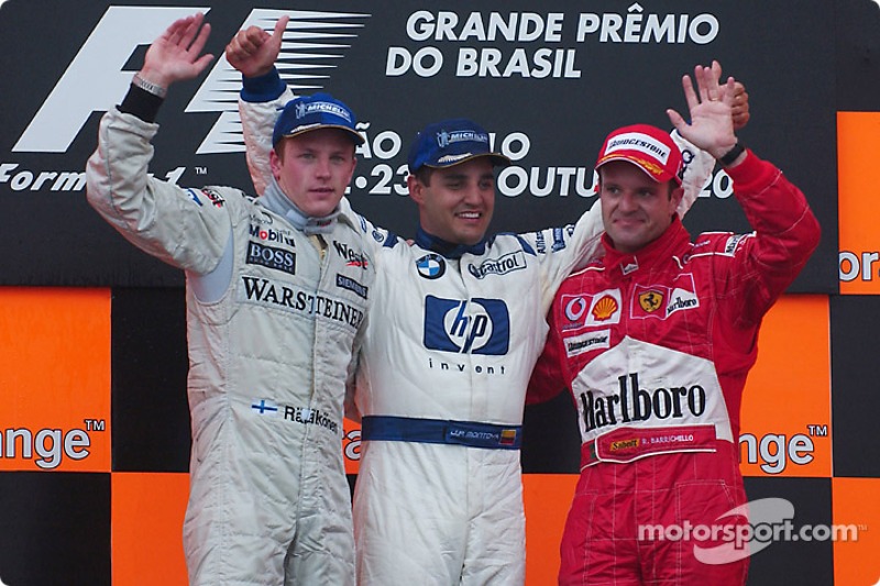 2004: 1. Juan Pablo Montoya, 2. Kimi Räikkönen, 3. Rubens Barrichello