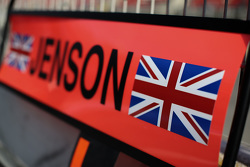 Boxentafel für Jenson Button, McLaren