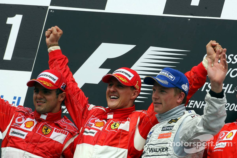 2006: 1. Michael Schumacher, 2. Felipe Massa, 3. Kimi Räikkönen