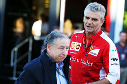 Jean Todt, Presidente FIA con Maurizio Arrivabene, Ferrari Team Principal