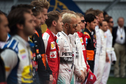 Lewis Hamilton, Mercedes AMG F1, bei der Nationalhymne