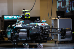 Mercedes AMG F1 W06 von Nico Rosberg, Mercedes AMG F1, in der Box