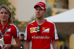 Sebastian Vettel, Ferrari con Britta Roeske, Ufficio Stampa Ferrari
