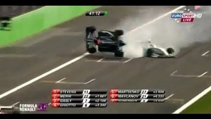 Formula Renault 3.5 massive crash between Marco Sorensen and Jazeman Jafaar at Monza Formula Renault 3.5 massive crash between Marco Sorensen and Jazeman Jafaar at Monza