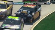 Burton Bumps Breaks Fender - Martinsville Speedway 2011 Burton Bumps Breaks Fender - Martinsville Speedway 2011