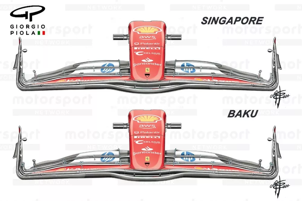 Aler&oacute;n delantero del Ferrari SF-24
