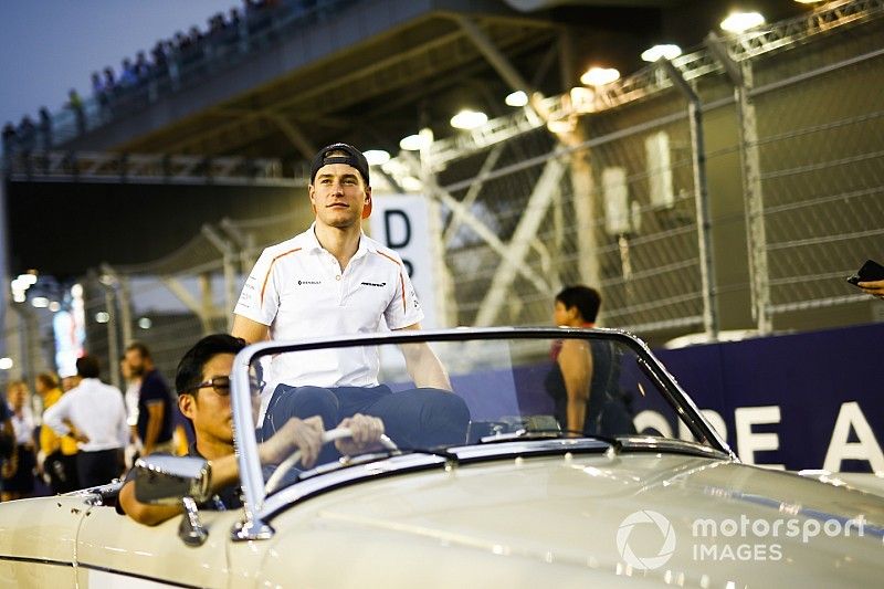 Stoffel Vandoorne, McLaren, en el desfile de pilotos