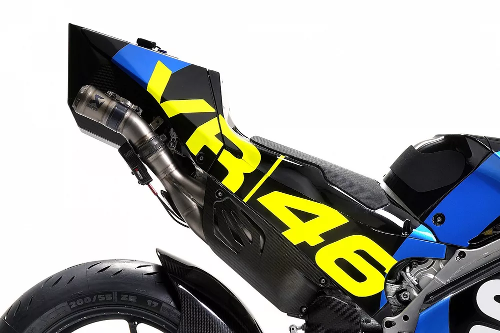 Gros plan sur le logo VR46 sur une MotoGP