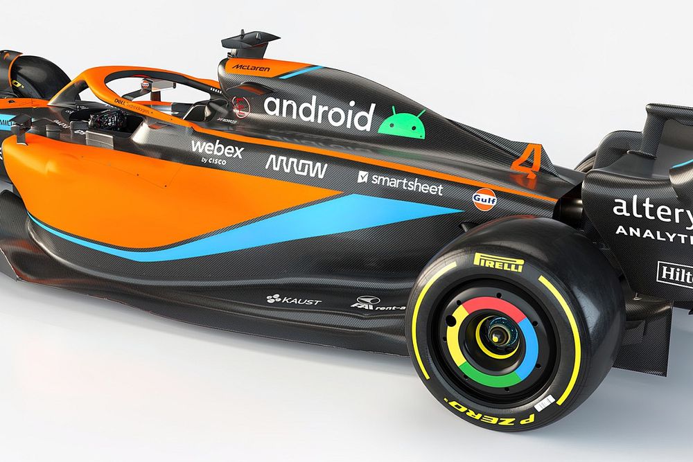 McLaren MCL36 with Google sponsorship