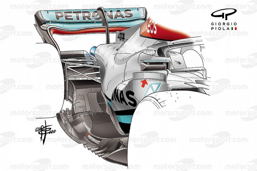 Detalles del Mercedes W13