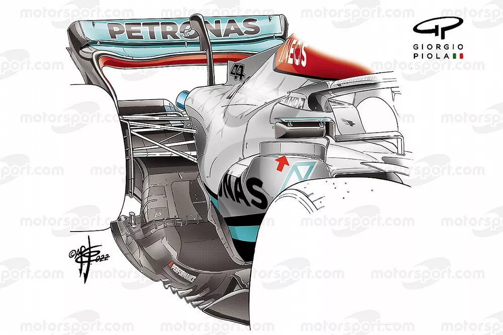 Detalles del Mercedes W13