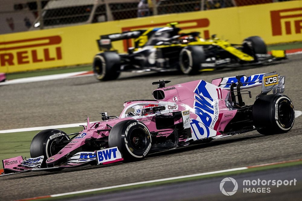 Sergio Pérez, Racing Point RP20, Esteban Ocon, Renault R.S.20