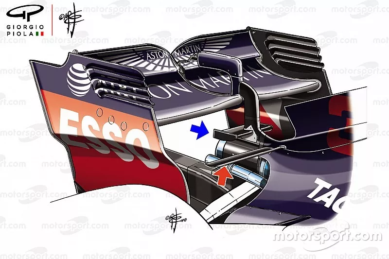 Monkey seat de l'aileron arri&egrave;re de la Red Bull RB14