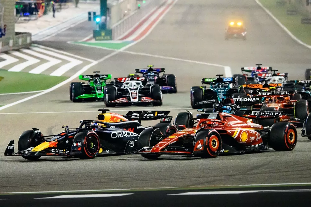 Max Verstappen, Red Bull Racing RB20, Charles Leclerc, Ferrari SF-23