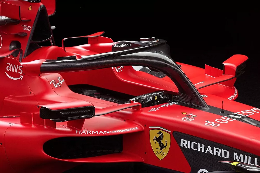 Ferrari SF-23. detail cockpit