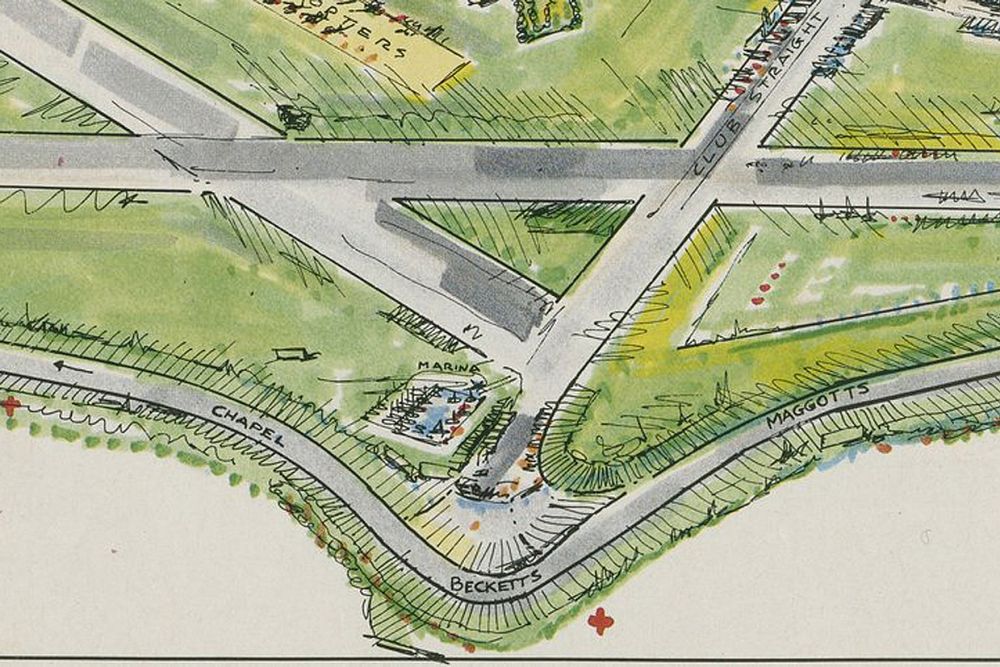 El mapa del circuito de Silverstone en viñeta
