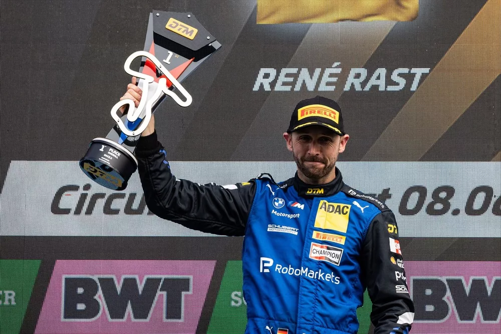 Podium: Race winner Ren&eacute; Rast, Schubert Motorsport