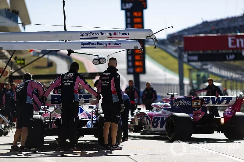 Lance Stroll, Racing Point RP19, Sergio P&eacute;rez, Racing Point RP19