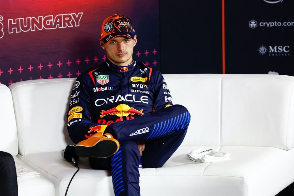 Max Verstappen, Red Bull Racing, en la rueda de prensa de clasificación