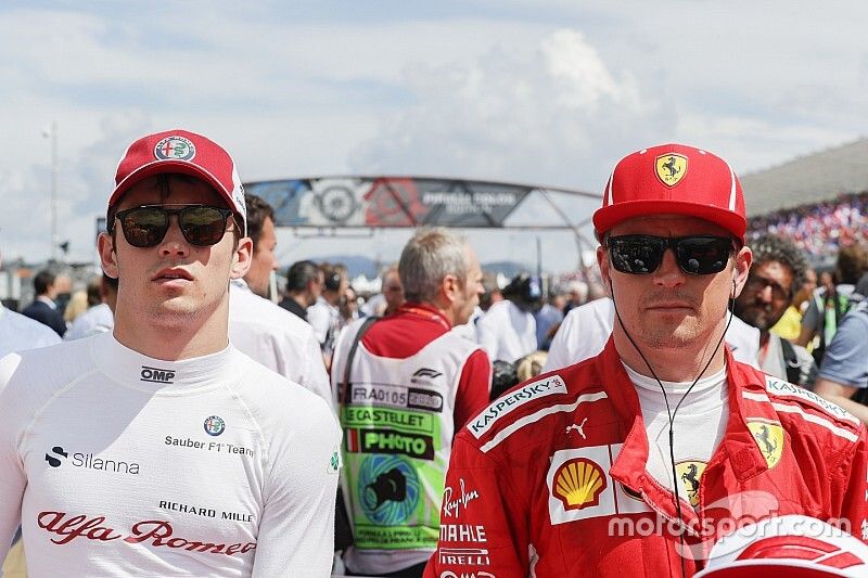 Charles Leclerc, Sauber, Kimi Raikkonen, Ferrari