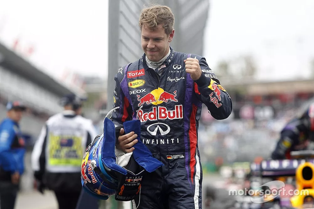 Sebastian Vettel, Red Bull Racing, f&ecirc;te sa pole
