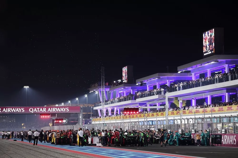 A general view of the grid during the F1 Grand Prix of Qatar 