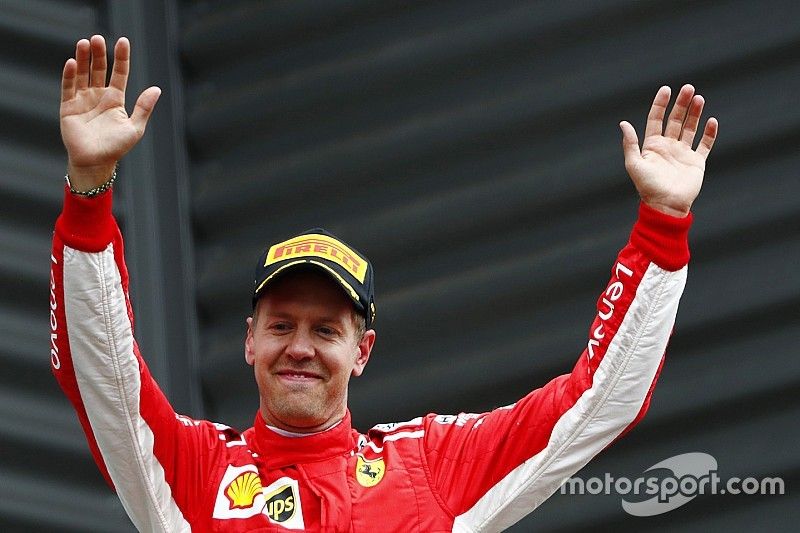 Race winner Sebastian Vettel, Ferrari
