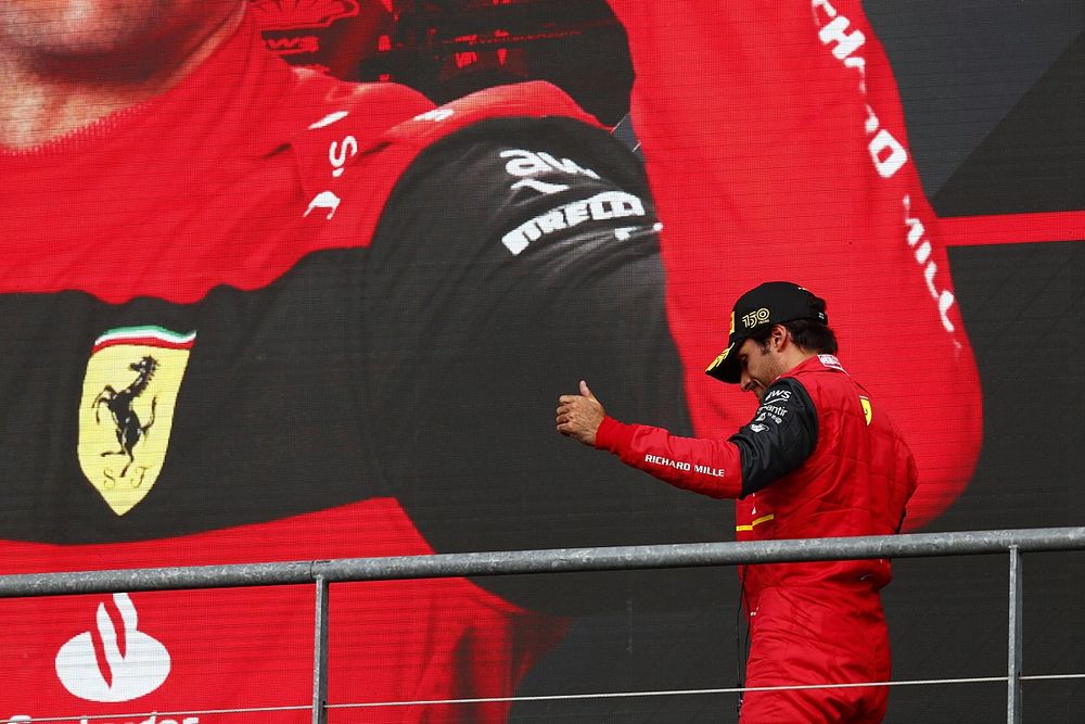 Podio: tercer lugar Carlos Sainz, Ferrari