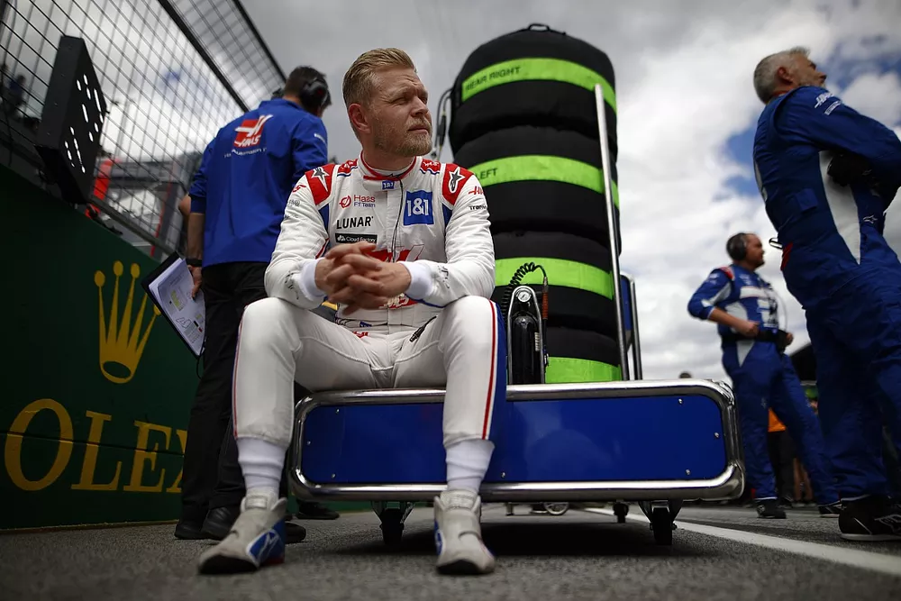 Kevin Magnussen, Haas F1 Team, sur la grille