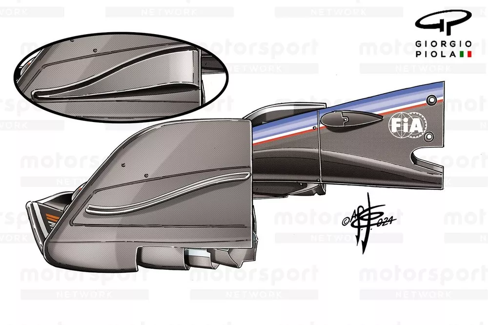 Nouvelle plaque d'extr&eacute;mit&eacute; de la Williams FW46