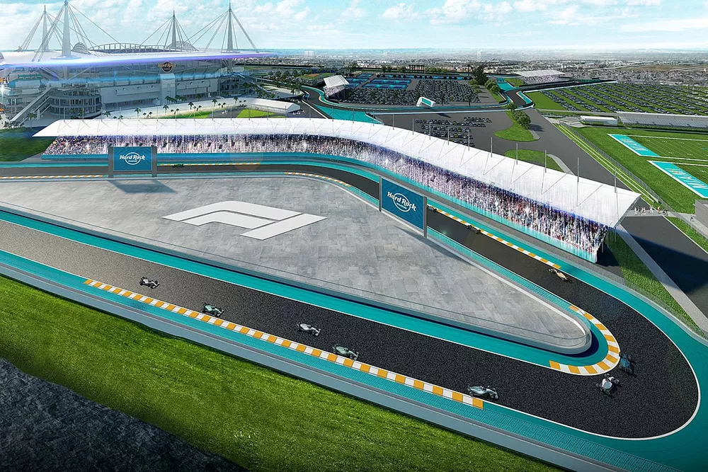 Image de synth&egrave;se du circuit F1 de Miami