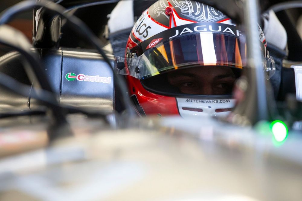 Mitch Evans, Jaguar Racing , sits in the cockpit