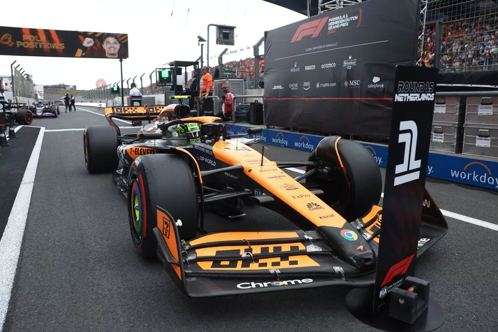 Le poleman Lando Norris, McLaren F1 Team