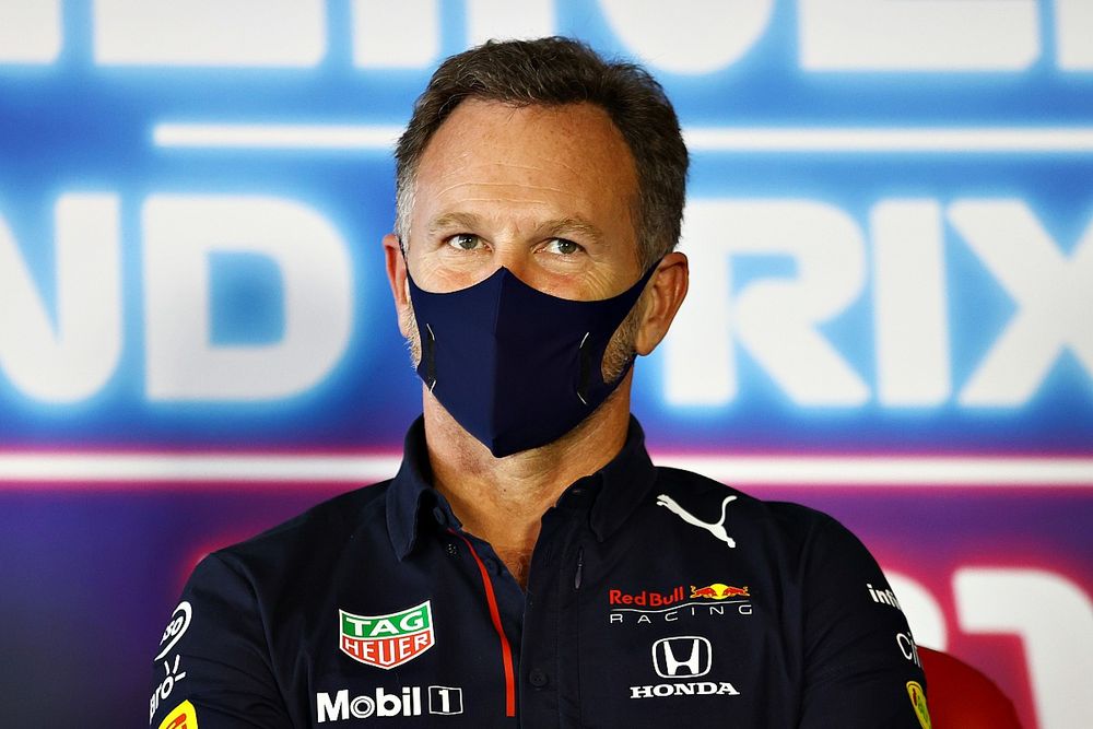 Christian Horner, Team Principal, Red Bull Racing, in the team principals Press Conference