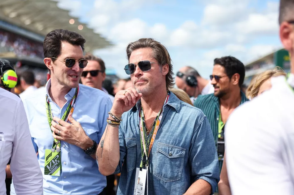 Actor Brad Pitt on the grid