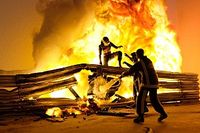 La espectacular recreaci&oacute;n a escala del accidente de Grosjean en F1