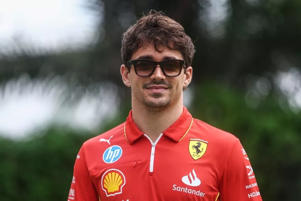  Charles Leclerc, Scuderia Ferrari, arrives at the track