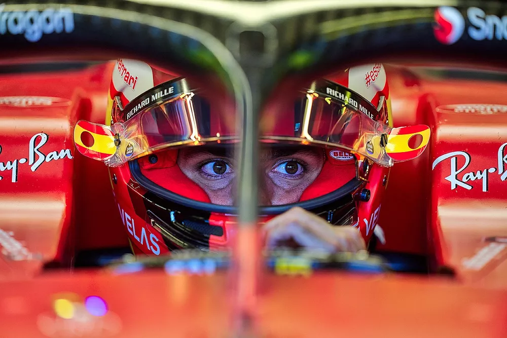 Carlos Sainz, Ferrari with Driver's Eye camera