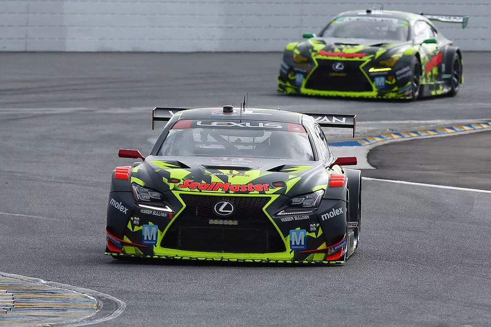 #14 VasserSullivan Lexus RC F GT3: Jack Hawksworth, Ben Barnicoat, Kyle Kirkwood, Mike Conway, #12 VasserSullivan Lexus RC F GT3: Frankie Montecalvo, Parker Thompson, Aaron Telitz, Ritomo Miyata